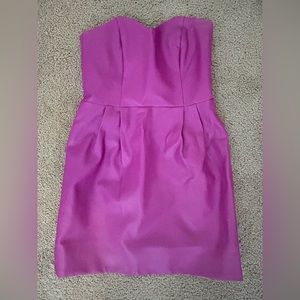 Topshop Purple Mini Strapless Dress